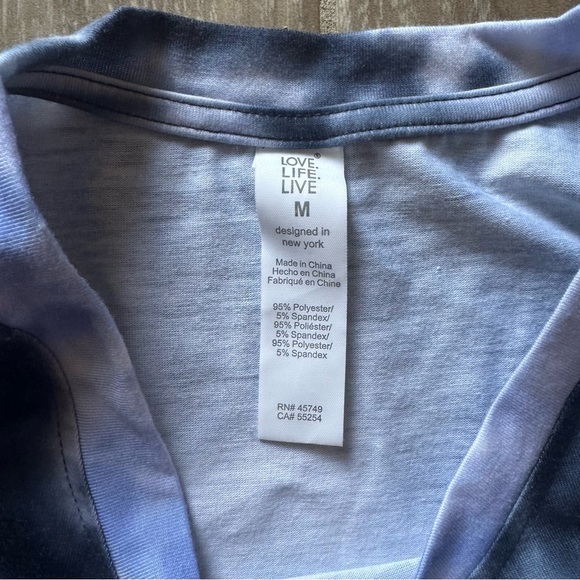 Tie-Dye Crop Top - Blue and Black - Picture 3 of 3